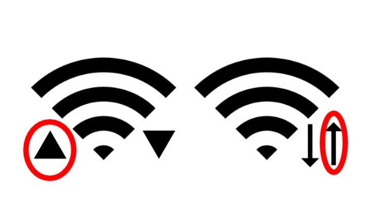Wifiの上下矢印や三角の意味は 異常な表示の例と対処法 Fujiログ通信